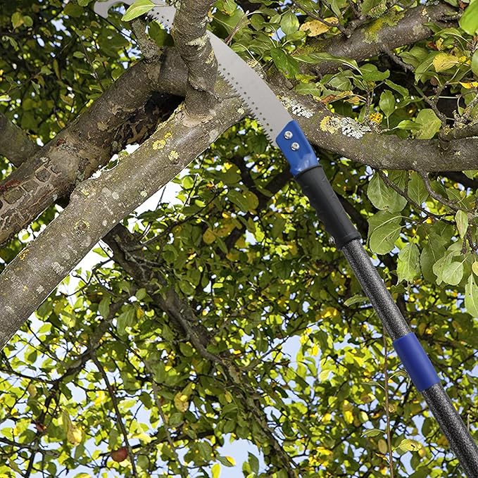 Pole Saws for Tree Trimming, 168 inch Long Extension Pruning Saw, Lightweight Stainless Steel Extension High Pole Pruning Pole Saw with Blade for Trimmer Yard Garden and Patios Trees Branches