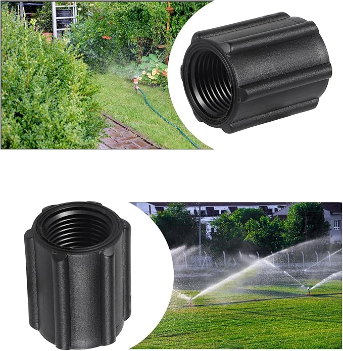10 Pcs 1/2 Inch Double Female Thread Coupling Sprinkler Pipe Fitting Female Threaded Fitting NPT Coupling for Garden Lawn Irrigation System (1/2 Inch Double Female Thread)