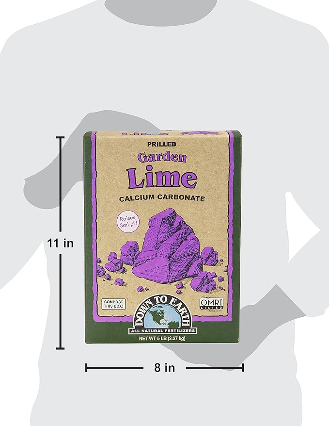 Down to Earth Organic Garden Lime Calcium Carbonate, 5lb