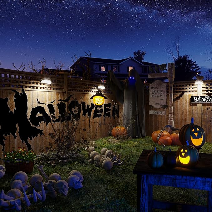 ROSHWEY Gutter Lights Solar Powered, 6 Pack Solar Patio Decor Lights with 9 LED Waterproof Fence Light for Eaves Garage Garden Landscape Pathway (Cool White)