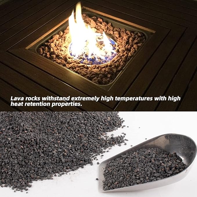 Black Lava Rocks for Plants Decorative Landscaping Plants Top Dressing for Cacti, Succulents Bonsai Plant Drainage Gravel, 3LB