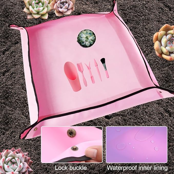 Garden Tools Set 24 Piece, Succulent Tools Set Included, Heavy Duty Stainless Steel Gardening Tools for Gardening,with Ergonomic Handle, with Storage Tote Bag, Ideal Gardening Gifts for Women