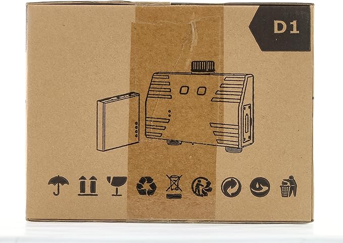 LinkTap D1 Wireless Water Timer & Gateway, 2 Zone Smart Hose Faucet Timer, Built-in Flow Meters, Real-Time Fault Detection & Notification, Weather Adaptive, Better Range Than WiFi, IP66, 2-Yr Warranty