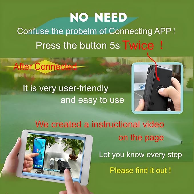 Smart Hose Timer WiFi & Bluetooth - Solar/USB Rechargeable Sprinkler Controller, Programmable Auto Water Timer with App for Lawn/Yard/Garden/Drip Irrigation, No Hub Required (2 Pieces)