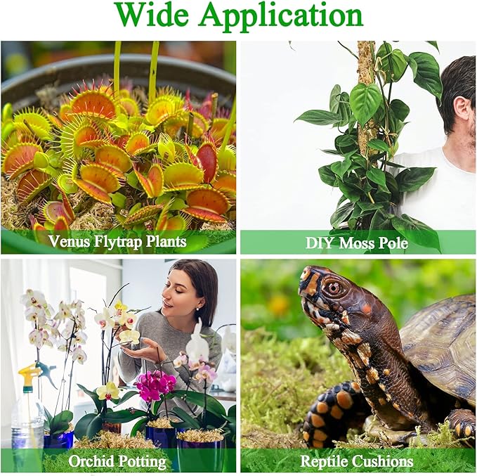 Legigo 5.3oz Premium Sphagnum Moss Potting Mix- Natural Succulent Carnivorous Plants Moss Dried, Plant Growing Medium for Orchid Succulent Sarracenia Orchid Gardening Plants Reptiles, 6 QT