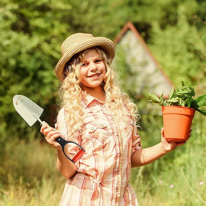 Kathfly 4 Pcs Shovel D Grip Handle 1-1/4" Inner Diameter 32mm Snow Shovel Handle Replacement Camp Scoop Grain Shovel Hand Protect Garden Raking Accessories Tools for Gardening Raking Digging