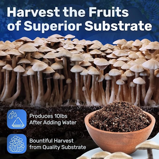 Surfin' Spores Dry Mushroom Substrate Mix | Produces 40 Pounds of Pasteurized Substrate | CVG Mix (Coco Coir, Vermiculite, Gypsum)