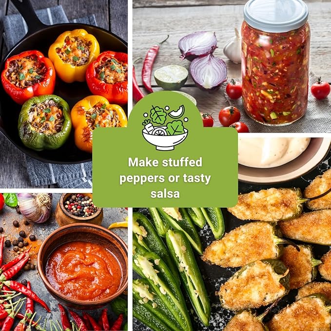 Sow Right Seeds - Hot & Sweet Pepper Seed Collection for Planting - Sunbright, Chocolate, Cayenne, California Wonder, Jalapeno, Anaheim, Cubanelle and Serrano - Non-GMO Heirloom Seeds to Plant