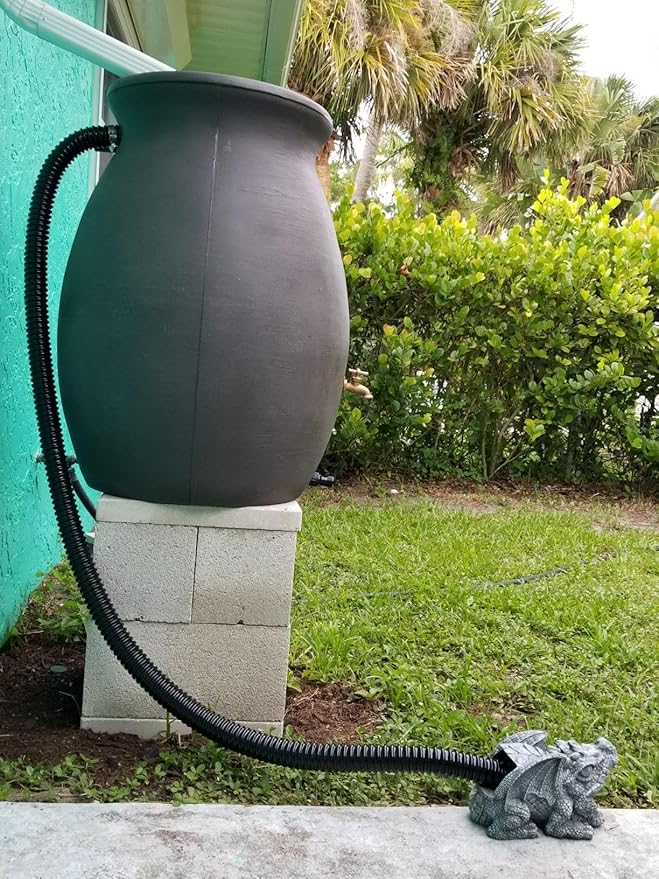 Pond Hose ID 1/2” × 10ft Black Corrugated Flexible Reinforced PVC Hose Vinyl Tubing for Pond Pump Fountain Garden Waterfall, Non-toxic & Kinkproof, with 2 clamps