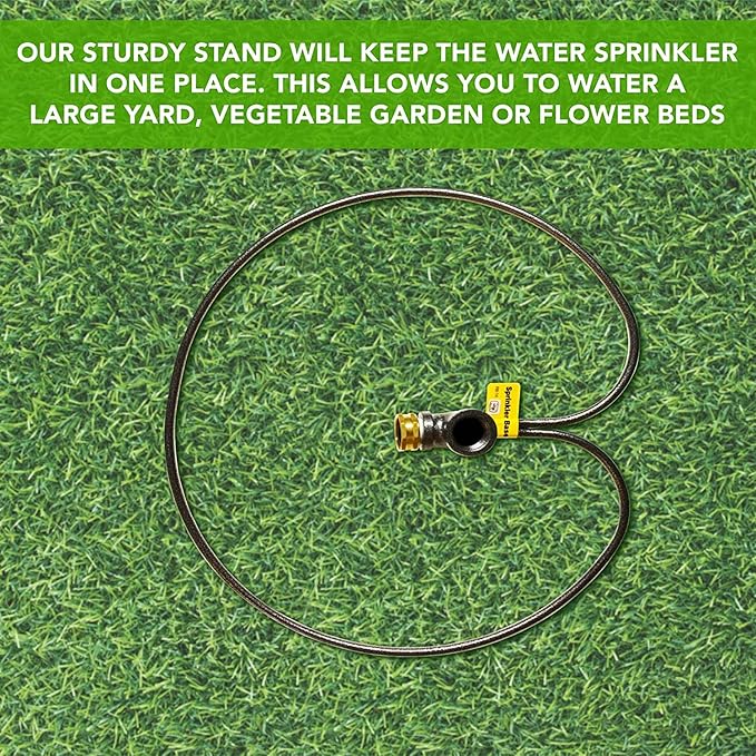 Yard Butler Ring Base Sprinkler Stand - Durable Gardening Supplies for Lawn Care - Sturdy Design for Sprinkler Stability - Water Lawn & Garden Evenly - 3/4" Head