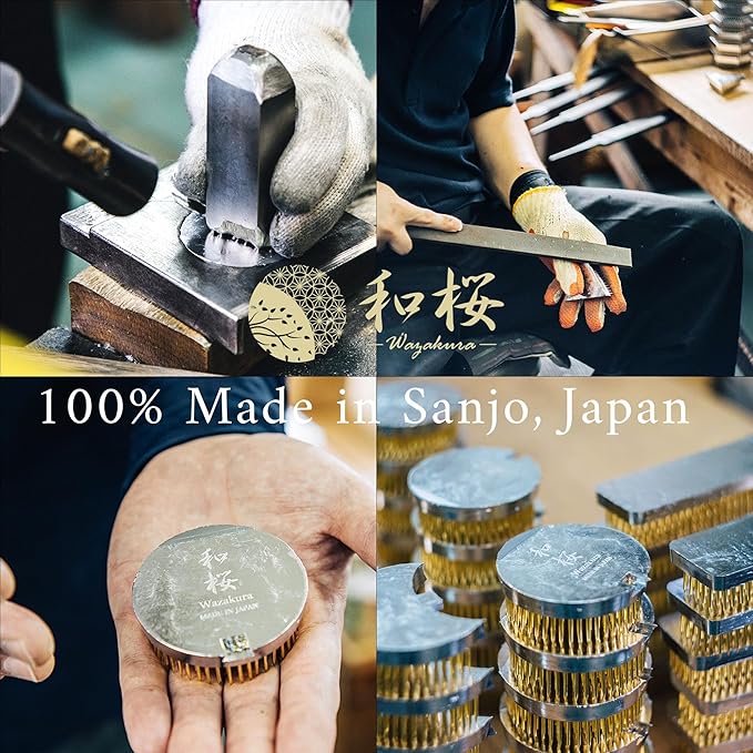 Wazakura Rose Thorn Stripper Tool, 100% Made in Japan 4.2 in (107mm) with Finger Rest, Metal Leaf Thorn Remover Tool, Portable Flower Stem Cutter, Iron Floral Shredder for Florist