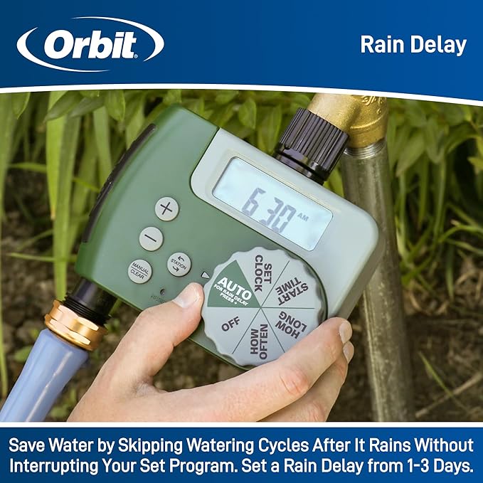 Orbit 58910 Digital 2 Outlet Hose Faucet Timer