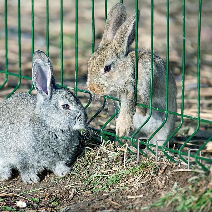 HongWay 6 Inch 25pcs Landscape Staples, 11 Gauge Galvanized Garden Stakes and U-Shaped Pins for Landscaping Fabric Weed Barrier Irrigation Tubing