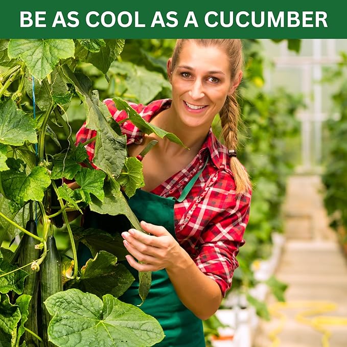 Cucumber Garden Kit with Grow Rings, Greenhouse Germination Domes, Seeds, Markers, Instructions – Gardening Gift for Mom, Teachers, Women, and Men – Made in USA
