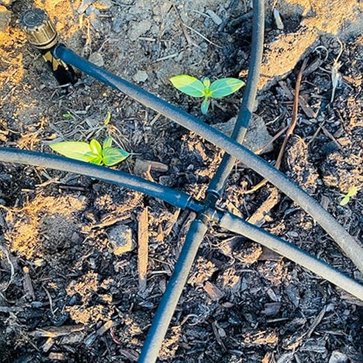 100FT 1/4" Drip Irrigation System Kit, Automatic Watering System, DIY Automatic Irrigation Equipment Set for Greenhouse, Garden, Yard, Lawn Q-064-set