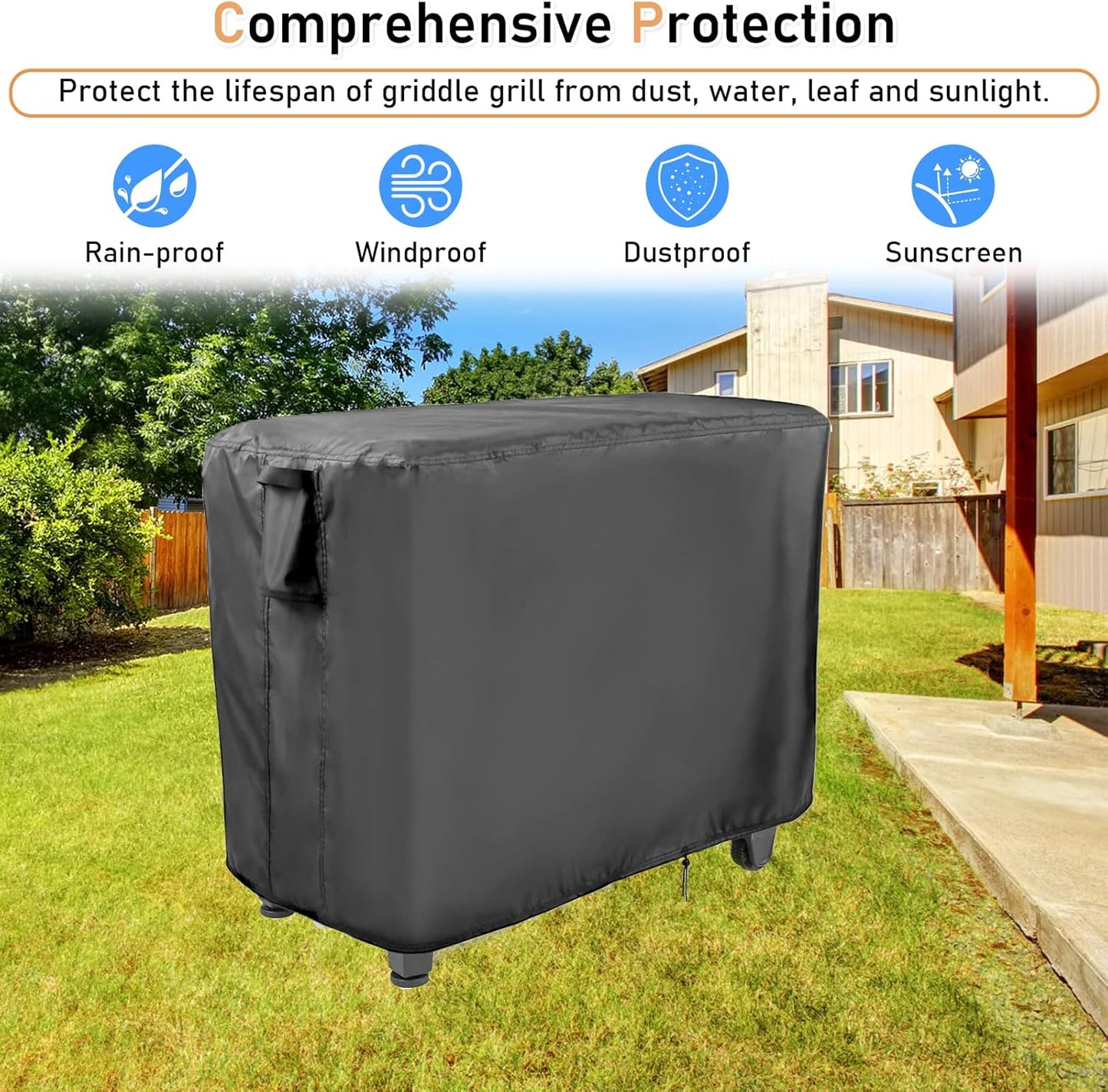 Outdoor 52 in Prep Table Cover for Keter Unity XL Portable Table Rolling Cabinet Bar, Waterproof Dining Cart Cover Heavy Duty Tool Chest Covers, Patio Storage Box Covering Food Prep Station