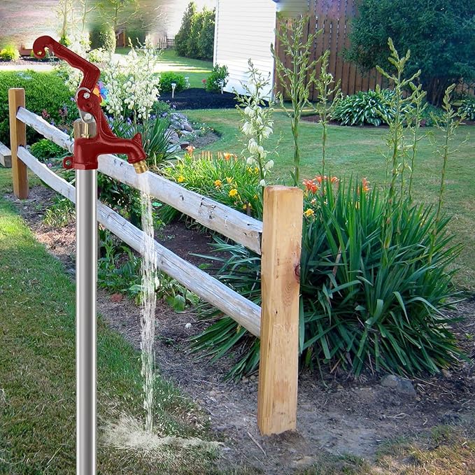 Yard Hydrant Frost Proof Outdoor Faucet Frost Free Freeze Proof Faucet for Yard Garden Farm Pasture Irrigation, Water Hydrant 3/4" Pipe Connection, 6.25ft Total Length 4' Bury