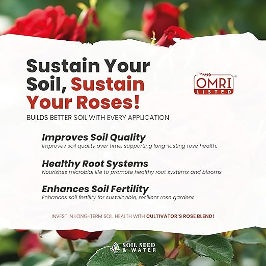 Cultivator's Rose Blend Concentrated Organic Soil Amendment Fertilizer for Roses Rosa Rosaceae - OMRI Listed (9 lbs)