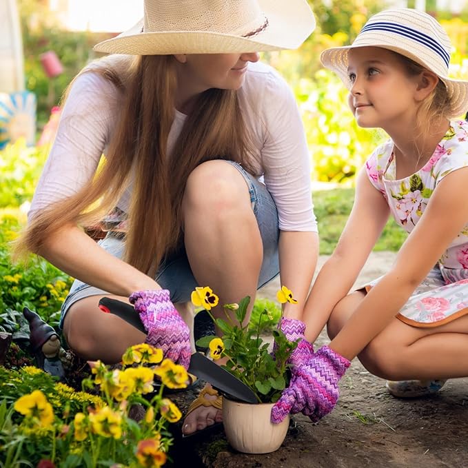 WILLBOND 12 Pcs Stainless Steel Garden Tool Set Heavy Duty Outdoor Gardening Hand Tools with Non Slip Rubber Grip Ideal Garden Kit Gifts for Men and Women