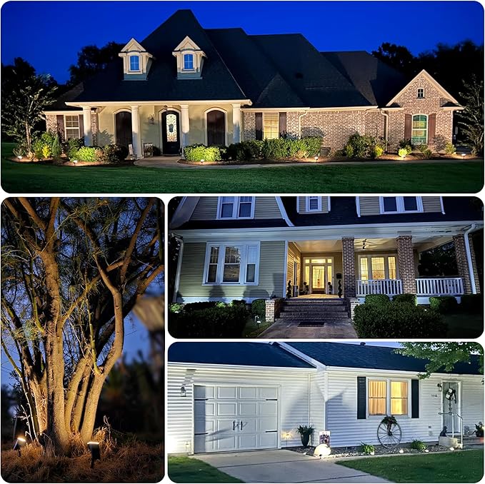 Solar Spot Lights Outdoor 63 LED 3 Lighting,Waterproof IP65 Modes Spotlights for Outside House Yard Garden Landscape Lights 1 Pack (Natural Lihgt)