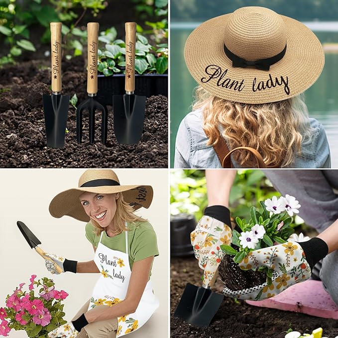 Plant Lady Gifts for Women Gardening Tool Kit for Women Birthday Gift for Her Mom Grandmother Spring Outdoor Horticulture Starter