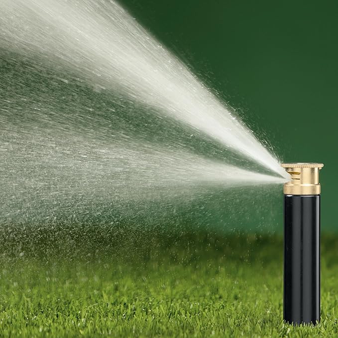 Orbit 80324 Professional Pressure-Regulating Pop-Up Spray Head Sprinkler with Brass Nozzle, 2" Half Spray