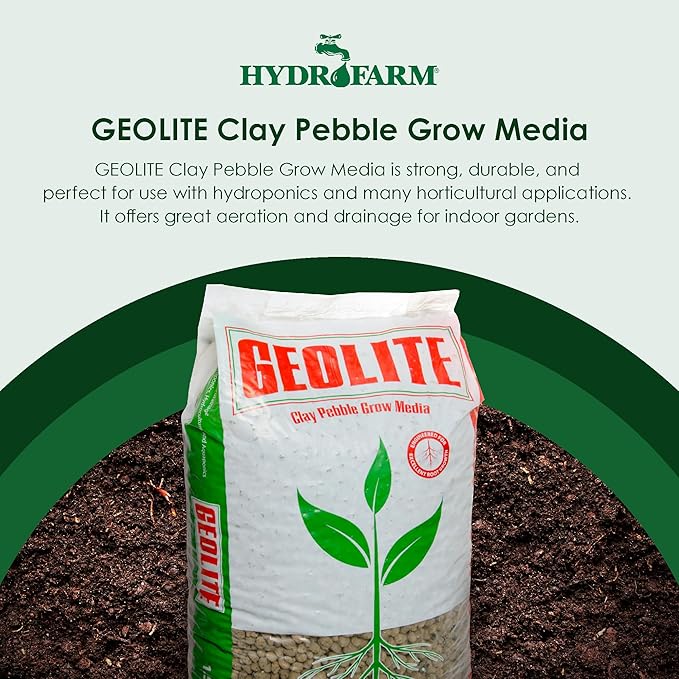 GEOLITE GMGC45L Clay Pebble Grow Media, Gray, 1.5 Cu. Ft.