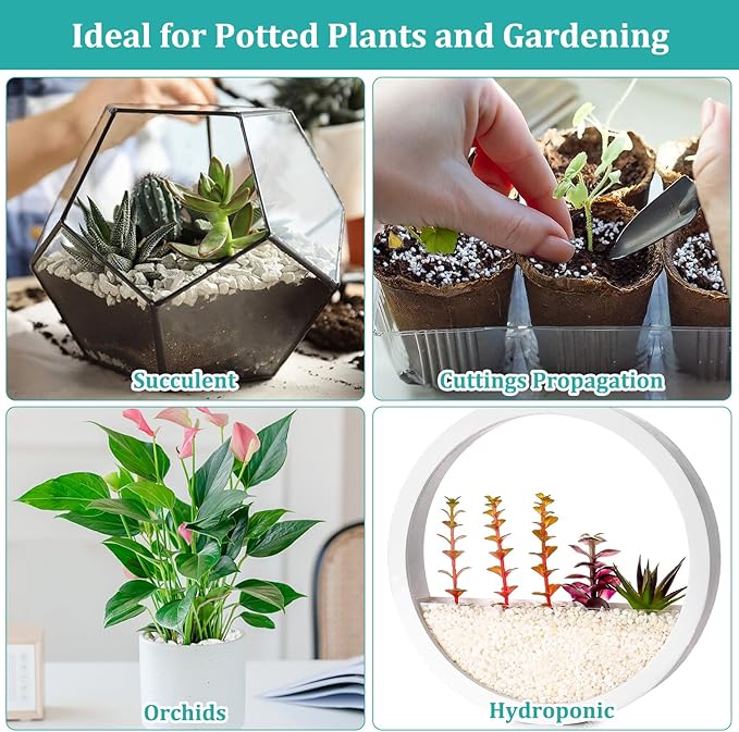 Legigo 20 Quarts Organic Horticultural Perlite for Plants Indoor- Natural Horticultural Soil Additive Conditioner Mix for Improves Drainage, Ventilation and Root Growth