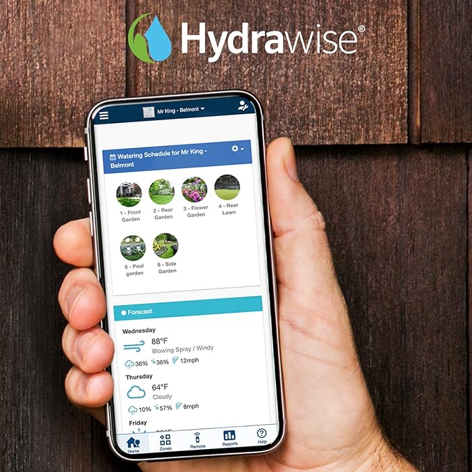 Hunter Industries HPC400 Hydrawise HPC-400 Base 4-Station Outdoor Irrigation Controller, Gray