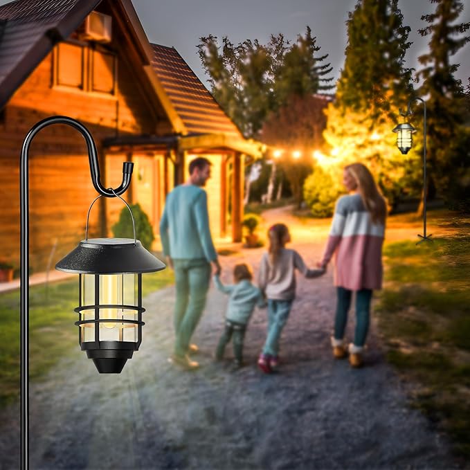 XDW-GIFTS Bird Feeder Pole for Outdoor, 92 Inch Shepherds Hooks Heavy Duty Garden Pole for Hanging Plant Basket, Solar Light Lanterns, Garden Plant Hanger Stands with 5 Base Prongs