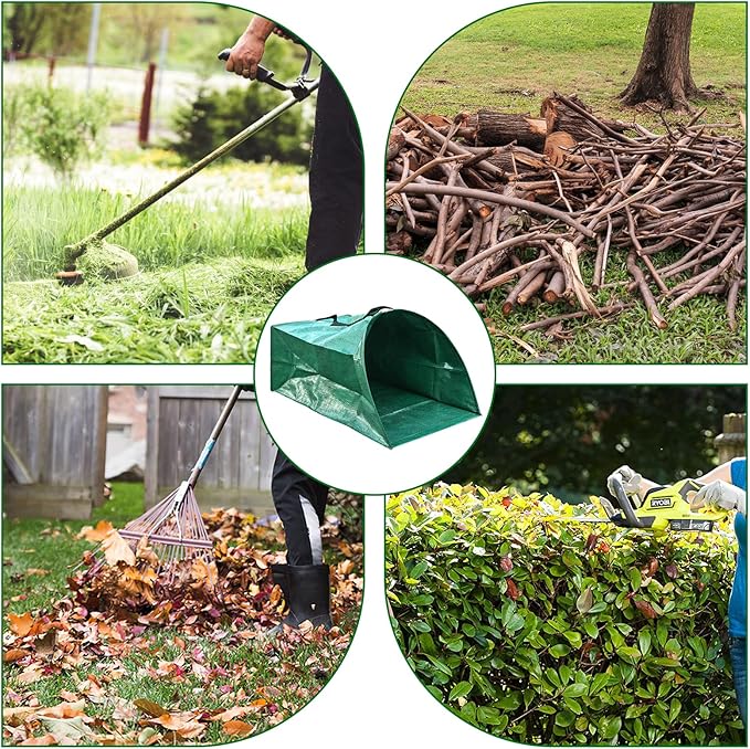 53 Gallon Leaf Collector,Large Yard Dustpan,Portable Pop Up Leaf Bags, Foldable Leaf Pick Up Tools,Reusable Yard Garden Bags for Leaves Lawn Trash(200L)