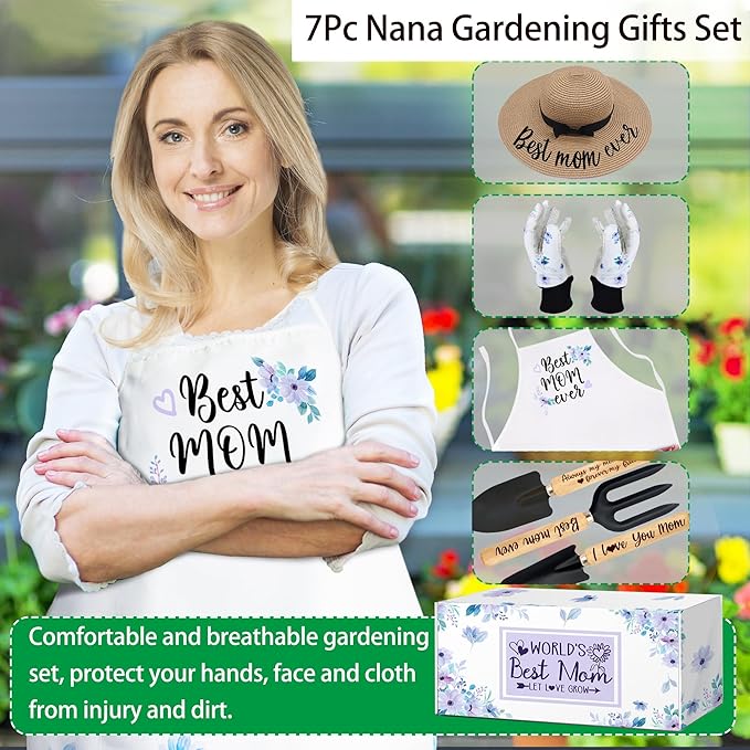 Mom Gifts,Gifts for Mom,Mom Garden Gifts - Birthday Gifts for Mom - Gardening Gifts Outdoor Horticulture Starter, Garden Tool Set Gift for Plant Lover Mom