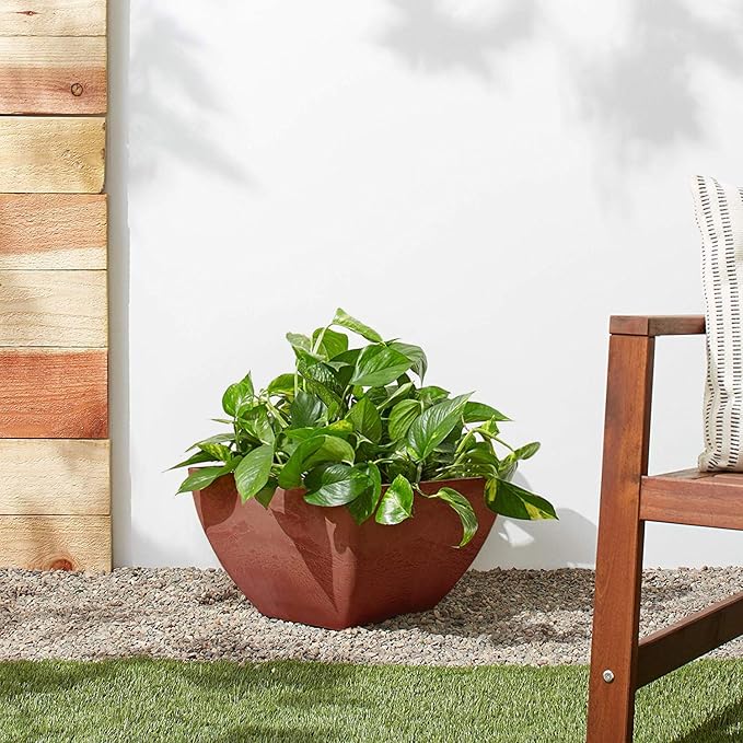 Arcadia Garden Products PSW FBD30TC Simplicity Square Terra Cotta Color