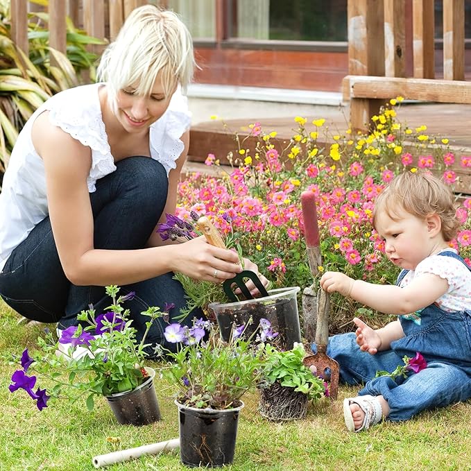 48 Pack 7/6/5/3.5 Inch Clear Plastic Pots for Plants, Clear Nursery Pots with Drainage Holes, Reinforced Plastic Nursery Pots Variety Pack