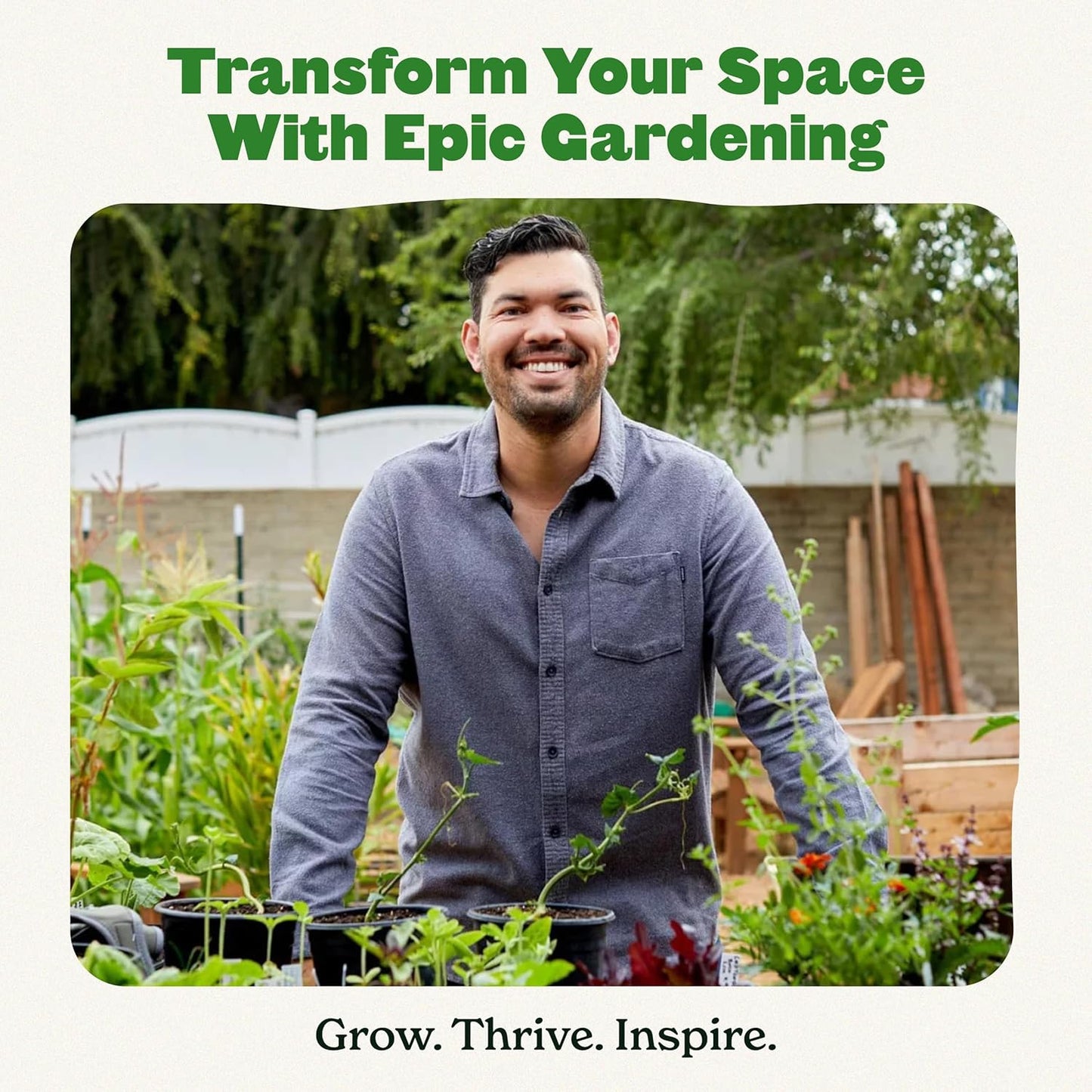 Epic Gardening Reusable Seed Starter Tray - 4 Cell 4"/16 Seedling Starter Trays - Easy Watering, Indoor Greenhouse, Plant Starter, Gardener-Friendly for Seedlings | UV-Treated & BPA-Free - Black