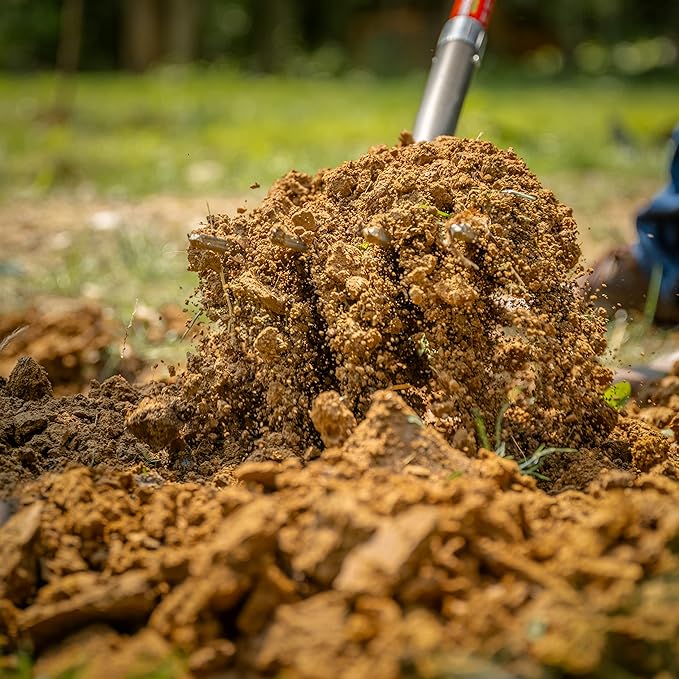 Radius Garden 25311 Pro-Lite Ergonomic Carbon Steel Digging Fork, Red