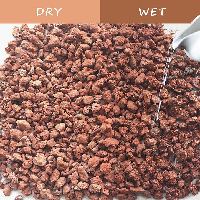 Red Lava Rocks for Plants -100% Pure Volcanic Rock No Dyes or Chemicals-Best Lava Stones Top Dressing for Cacti Succulents Plants,Bonsai-5LBS