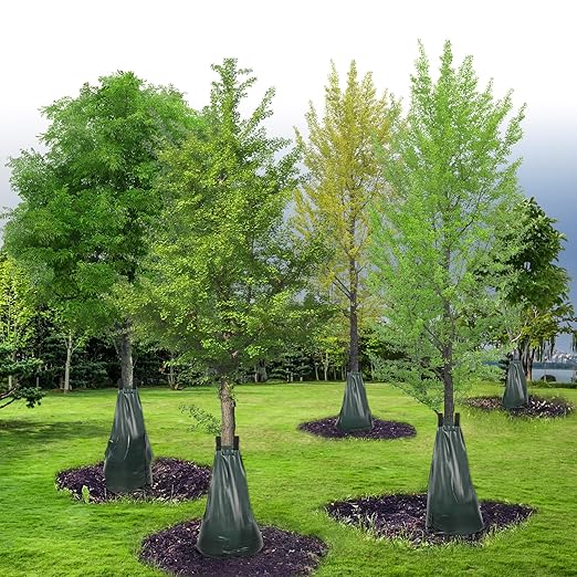 Tree Watering Bags 20 Gallon, Slow Release Gator Bags for Trees, Durable PVC Tree Drip Irrigation Bags with Heavy Duty Zipper, Deep Root Targeting - 10 Pack
