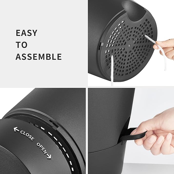 FaithLand 2-Pack 8 Inch Planter Pots for Indoor Outdoor Plants, Self Watering Flower Pots with Deep Reservoir, Black with Terracotta …