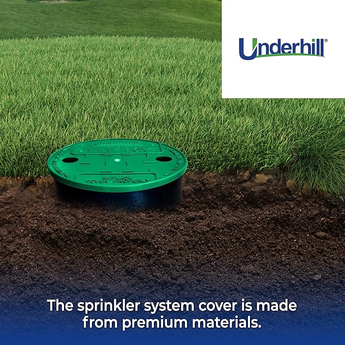 Underhill Sprinkler Valve Round Box Lid, VersaLid 10 Inch Universal Cover for Automatic Irrigation System, Green, VL-10