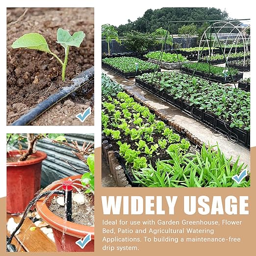 32Pcs Drip Irrigation Tubing Hole Punch Set, Drip Tube Hole Punch Fitting Insertion Tools, Drip Irrigation Plugs and Figure 8 End Cap Plug Irrigation Fittings for Garden Agricultural Watering