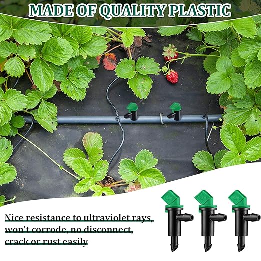 Mudder 60 Pieces 4GPH Irrigation Drip Emitter Garden Flag Irrigation Dripper, Trees and Shrubs