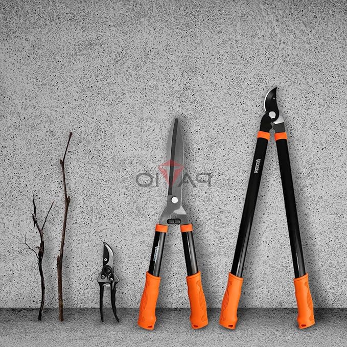 Patio Paradise 3 Piece Garden tools, Tree & Shrub Care Set with Pruner, Lopper and Hedge Shear for Yard Lawn Indoor Outdoor Gardening