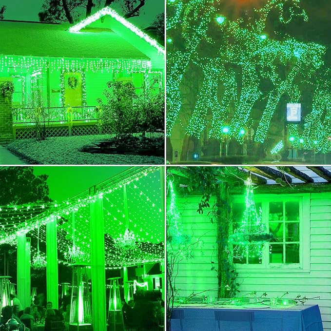String Lights, 2 Pack Battery Operated String Lights with Remote Timer Waterproof 8 Modes String Lights for Bedroom,Garden,Party,Xmas Tree Indoor Outdoor Decorations (Green, 16.4)