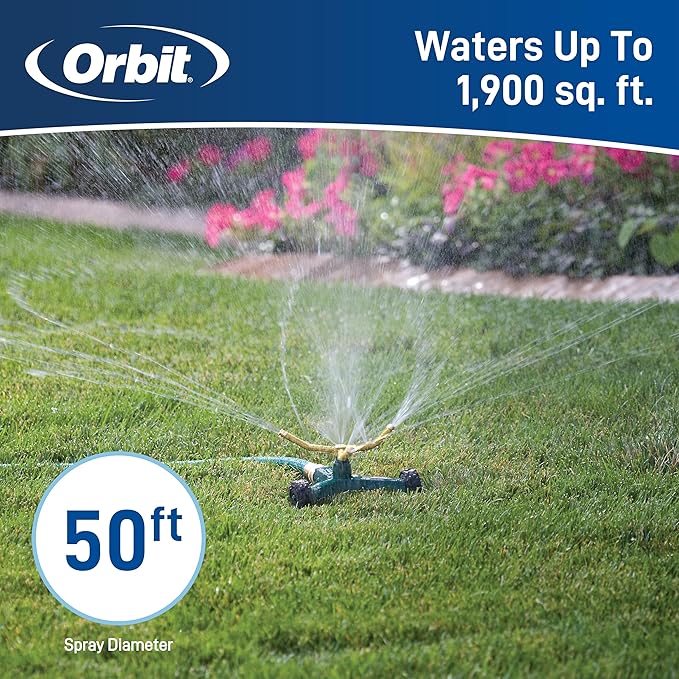 3-Arm Metal Sprinkler with Wheel Base (3-Arm Sprinkler)