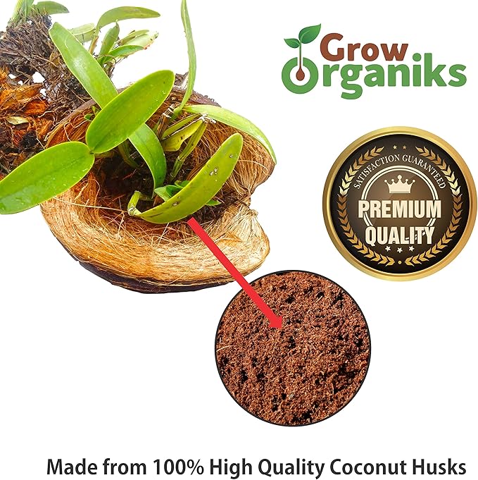 2 Pack Premium Coco Coir Brick for Plants | 100% Organic Compressed Coconut Coir Bricks Starting Mix, Coco Coir Fiber Coconut Husk for Planting, Gardening, Potting Soil Substrate, Herbs, 1.4 LB/Brick
