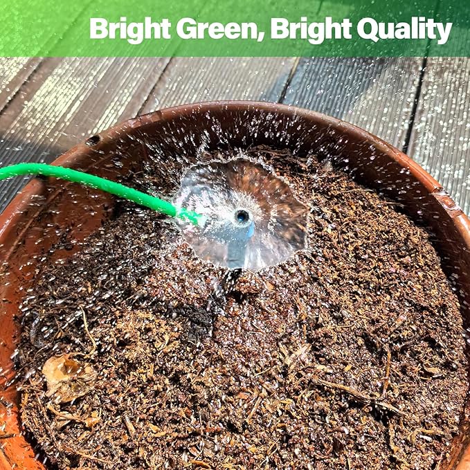 1/4 INCH Drip Irrigation Tubing, 75 ft Roll Green Blank Distribution Hose Perfect for DIY Garden Irrigation System, Hydroponics, Misting Tubing