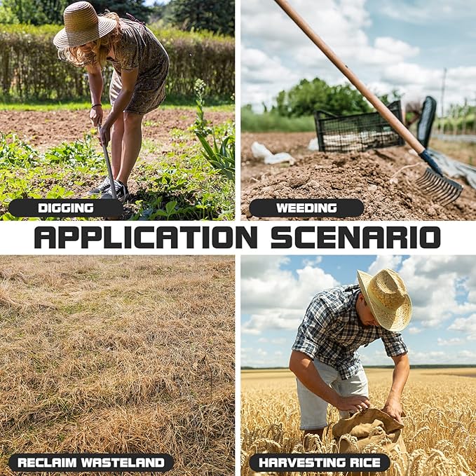 Happyyami Hand Hoe Head Steel Handheld Grub Hoe Replacement Round Eye Hoes Remove Grass Planting Gardening Tool Soil Weeding Farming Hoe Head for Agriculture Digging Loosening