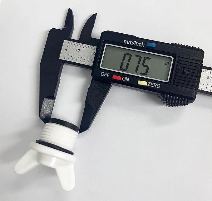 1/2” NPT Pipe Plug, Male Thread Pipe Caps and Plugs Fittings for Garden Irrigation Water Tubing Stopper, 5PCS, White,(3/4" ID)