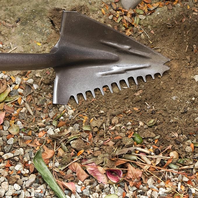 Weedhunter Spade Shovel Rotating Handle for Weeds Roots Digging Raking Gardening Tool